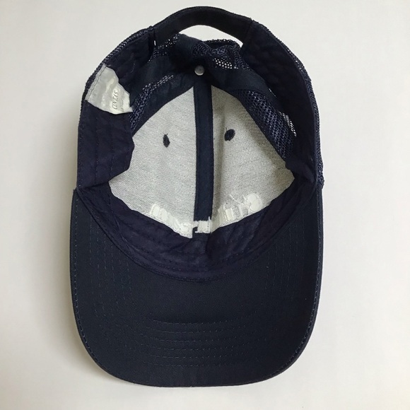 Gulfstream Aviation Hat Navy Blue Mesh White Embroidery Adjusts Jet Cap Retro - Picture 3 of 11